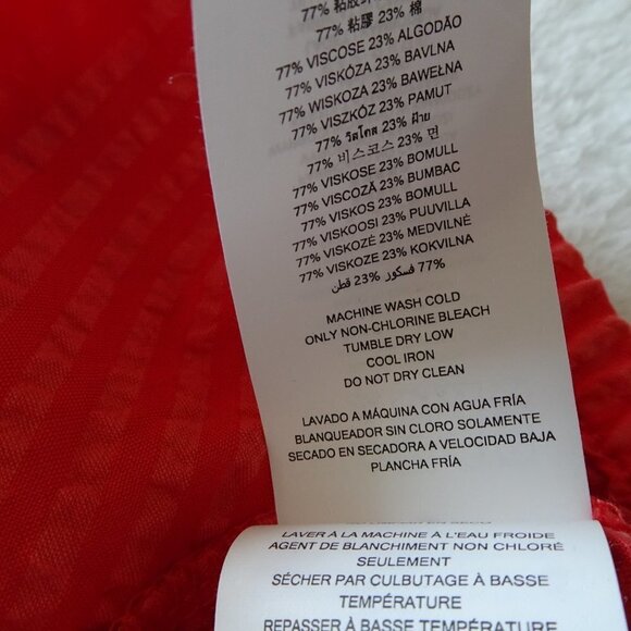 Michael Kors Off Shoulder Top Plus Size 3X Pink Orange Coral Ruffle Peasant - Picture 9 of 9